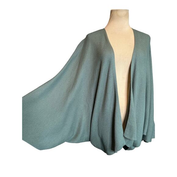 Lululemon Tealwater Teal Cashlu Knit Textured Wrap Cardigan size M/L - Picture 8 of 14